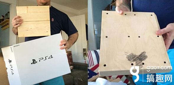 玩家圣诞节网购PS4收货变木头 竟绘有神秘丁